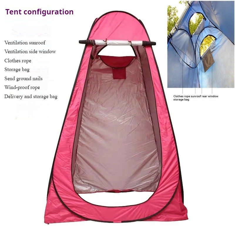 portable shower camping shower outdoor, Thickened Pop-Up Privacy Shelter for Outdoor Camping/Beach Changing, Toilet Tent with Windows & Carry Bag, Lightweight for Travel (1.2X1.2X1.9 & 1.5X1.5X1.9) - Image 7