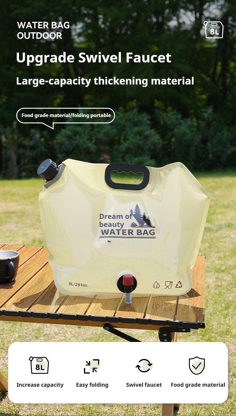 large-capacity camping water container