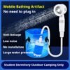 Portable rechargeable shower for construction sites Wireless camping shower for outdoor use Dormitory electric shower pump with battery Car travel mobile shower system Emergency portable shower for wilderness
