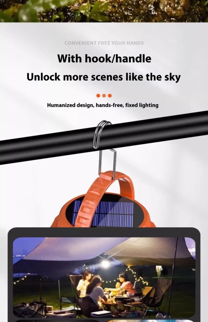 All-in-One Camping Light: Tent/Home/Emergency Use – 800W LED + 300-Hour Backup