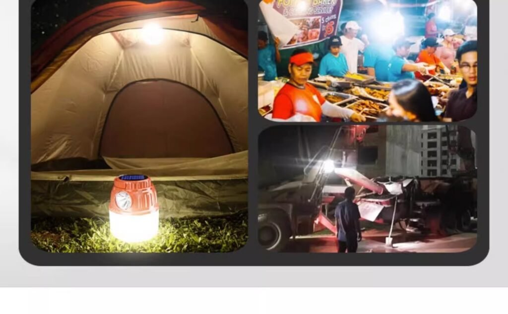 100W/200W/400W LED Camping Light – Solar Rechargeable, Waterproof, & Super Long-Lasting