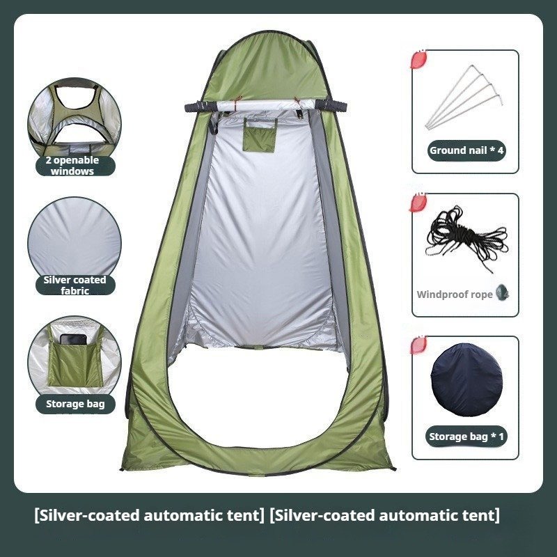 portable shower camping shower outdoor, Thickened Pop-Up Privacy Shelter for Outdoor Camping/Beach Changing, Toilet Tent with Windows & Carry Bag, Lightweight for Travel (1.2X1.2X1.9 & 1.5X1.5X1.9) - Image 3