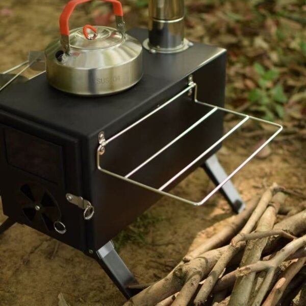 304 stainless steel foldable outdoor wood-burning stove