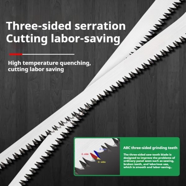 Professional Hand Saw Set - SK5 High Carbon Steel Pruning Saw for Woodworking, Gardening & Camping, Includes Wood Saw + Hacksaw Blade + Folding Pocket Saw (Cut Tree Branches Up to 8)