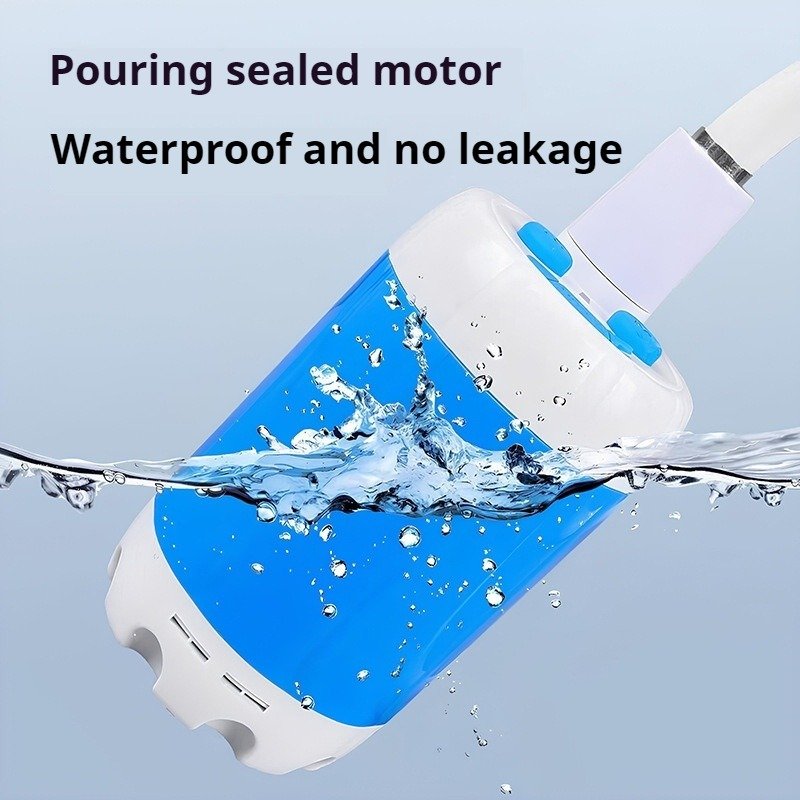 Portable Shower System, Outdoor Camping Shower Kit with Rechargeable Pump - Waterproof ABS, CE Certified, Ideal for Construction Sites/Dormitory/Travel (White) - Image 3