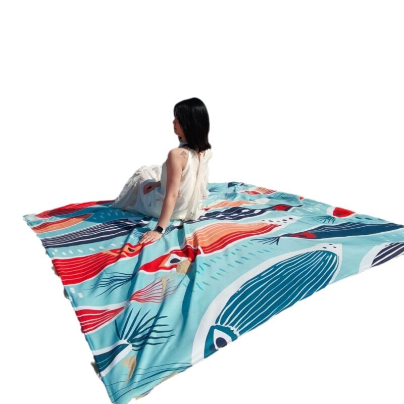 Extra Large Waterproof Beach Blanket – Sand-Free Picnic Mat for Outdoor, Camping & Travel, Portable with Carry Bag, Fits 2-6 People - Image 3