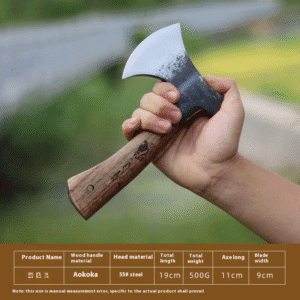High Carbon Steel Camping Hatchet with Sheath | Compact Outdoor Axe for Camping, Woodworking & Survival | Portable & Durable