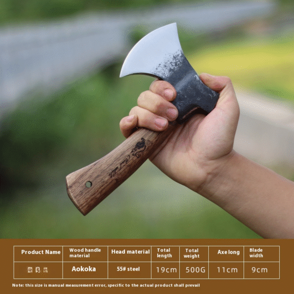 High Carbon Steel Camping Hatchet with Sheath | Compact Outdoor Axe for Camping, Woodworking & Survival | Portable & Durable