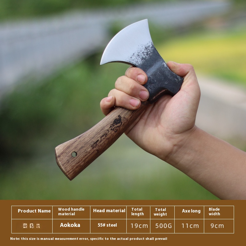 High Carbon Steel Camping Hatchet with Sheath | Compact Outdoor Axe for Camping, Woodworking & Survival | Portable & Durable