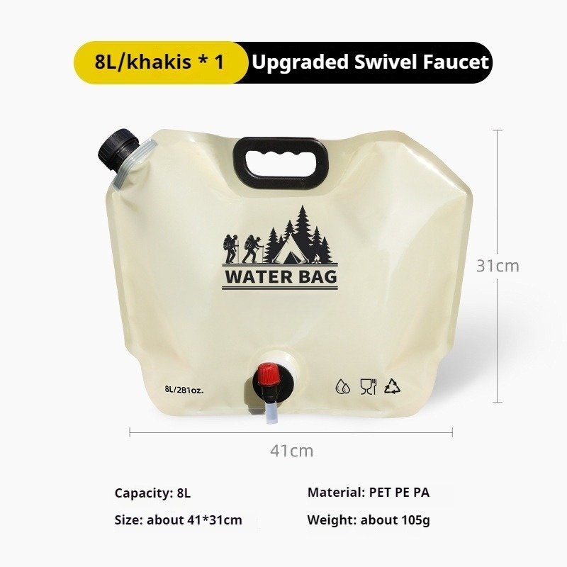 TGpao 10L collapsible water jug | 2-Pack Emergency Drinking Pouch | BPA-Free Portable Gallon Container | Foldable Water Storage for Camping/Hiking/Biking - Image 5