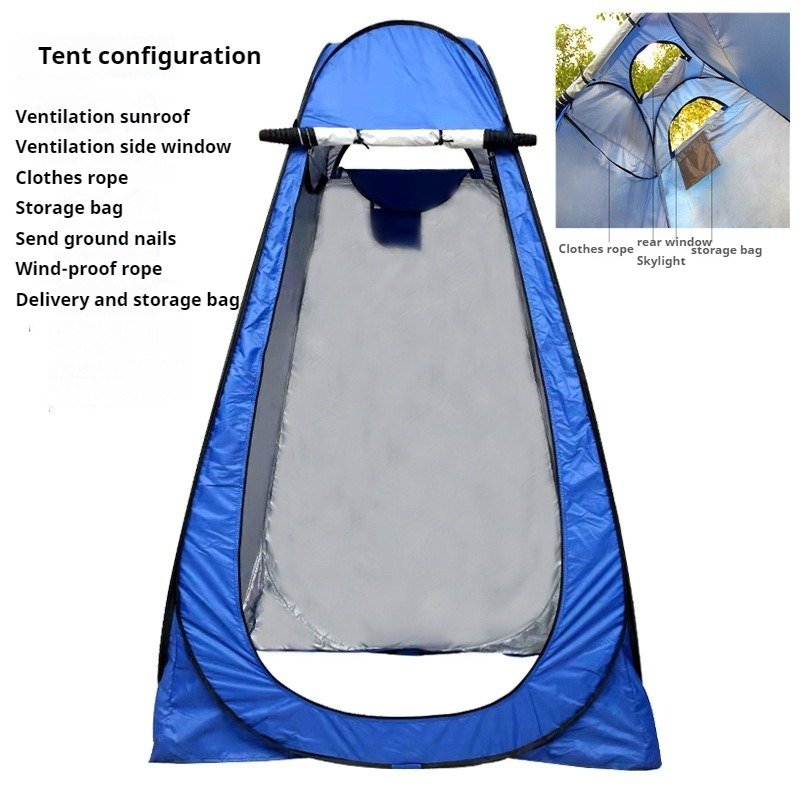 portable shower camping shower outdoor, Thickened Pop-Up Privacy Shelter for Outdoor Camping/Beach Changing, Toilet Tent with Windows & Carry Bag, Lightweight for Travel (1.2X1.2X1.9 & 1.5X1.5X1.9) - Image 4
