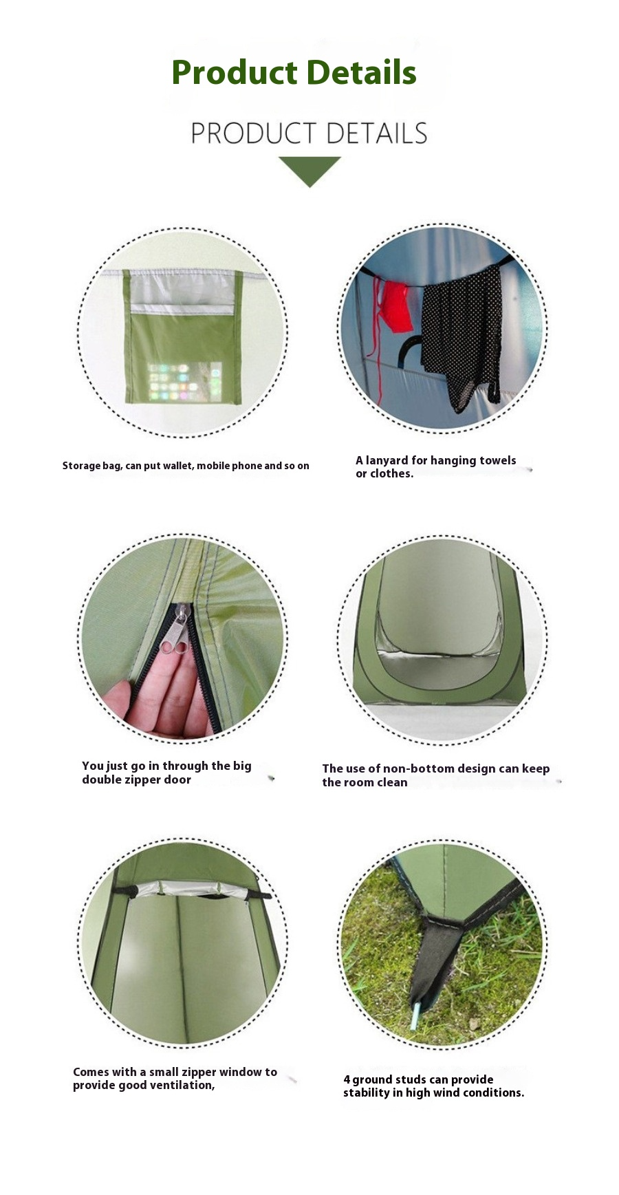 Collapsible portable toilet tent for outdoor use
