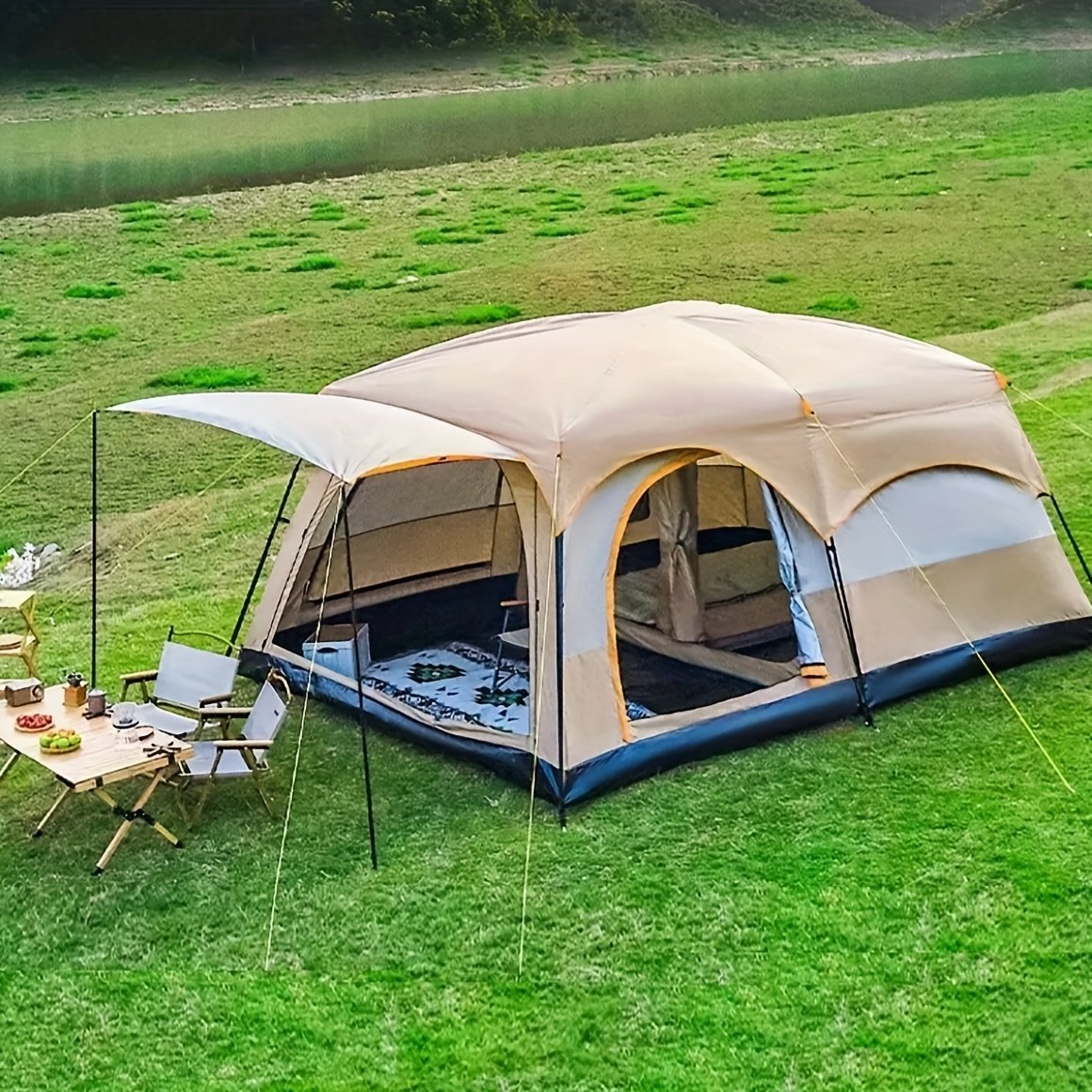 Large Family Camping Tent | 8-12 Person 2-Room Mountain Tent | Waterproof Instant Setup Outdoor Gear - Image 6