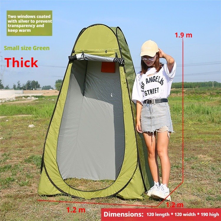 portable shower camping shower outdoor, Thickened Pop-Up Privacy Shelter for Outdoor Camping/Beach Changing, Toilet Tent with Windows & Carry Bag, Lightweight for Travel (1.2X1.2X1.9 & 1.5X1.5X1.9) - Image 5