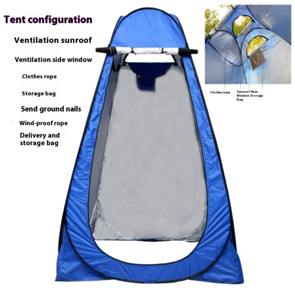 Outdoor Portable Shower Tent, Collapsible Camping Tent, Portable Bathing Tent, Multi-Functional Changing Room