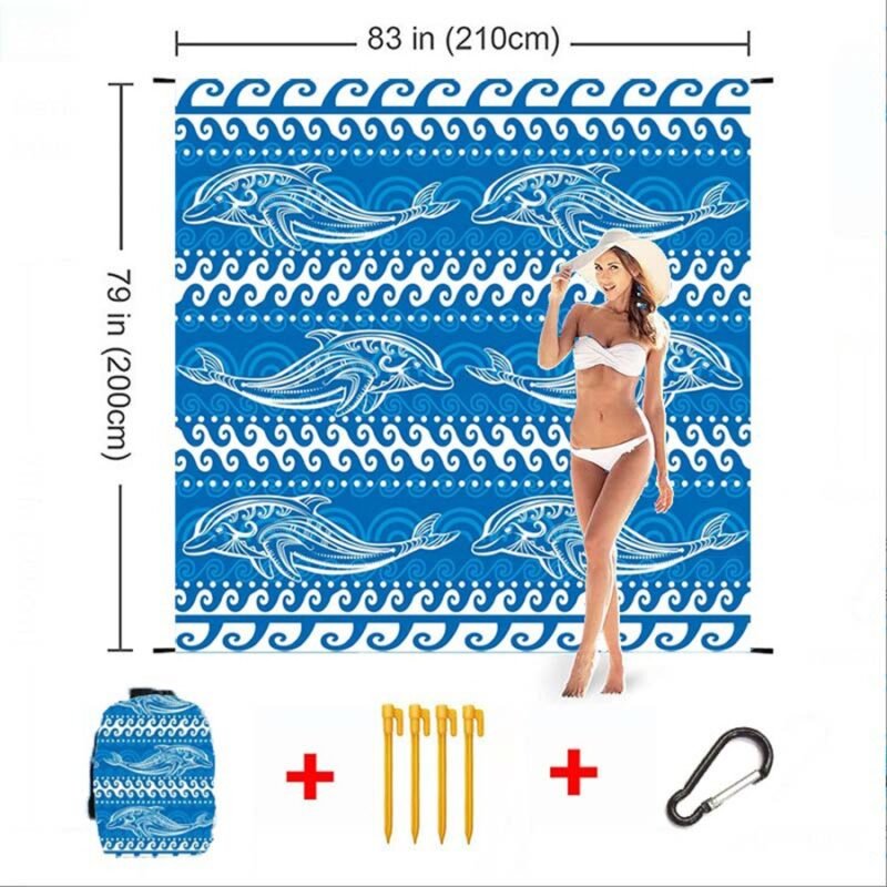 Extra Large Waterproof Beach Blanket – Sand-Free Picnic Mat for Outdoor, Camping & Travel, Portable with Carry Bag, Fits 2-6 People - Image 7