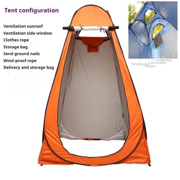 Collapsible camping toilet with shower attachment