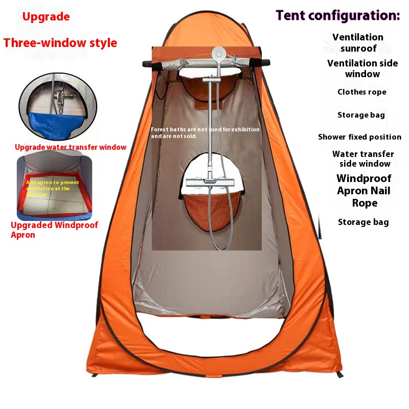 Collapsible portable toilet tent for outdoor use