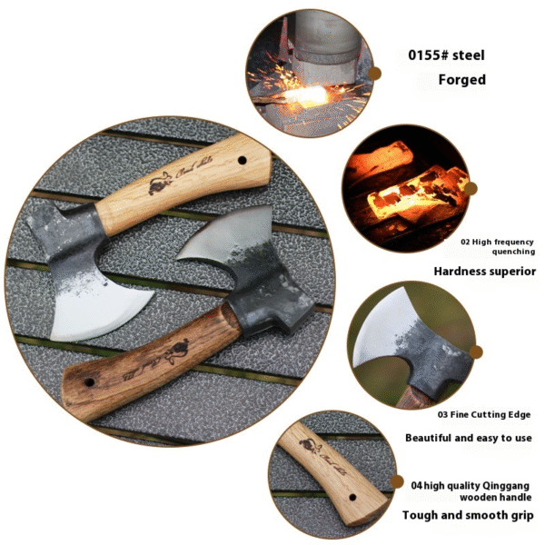 Compact survival hatchet for emergency use
