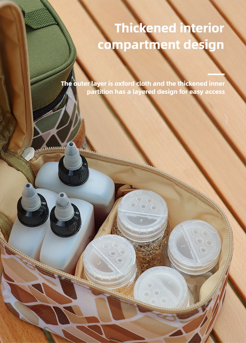 Lightweight camping seasoning organizer for backpacking