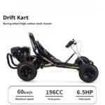 TGpao 196CC Gas Go Kart - 4-Stroke Off-Road Racing Kart with 6.5HP Engine, Hydraulic Brakes & 6" Racing Tires for Adults/Teens (Black/Red)