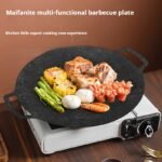TGpao non stick round baking pan korean - Detachable Beech Wood Handle, Dual-Sided BBQ Griddle for Stovetop/Outdoor, 28/34/38cm (Multi-Size)