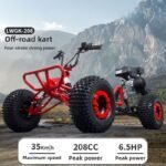 TGpao 208CC Gas Go Kart - 8" Off-Road Tires, Aluminum Alloy Wheels, Dual Shock Absorbers, 100kg Capacity