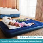 TGpao Inflatable Air Mattress - Double/Single Thickened Portable Camping Bed, Foldable for Home/Outdoor Use (191-203cm, 273kg Capacity)