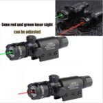 TGpao 803 Red/Green Laser Sight, Adjustable Up/Down/Left/Right, Waterproof & Shockproof, for Hunting/Tactical Use