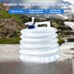 TGpao Collapsible Water Container - 5L/10L/15L Portable Water Storage with Spigot for Camping, Hiking, Emergency (Food-Grade PE Material)