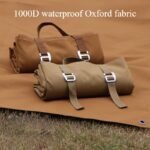 TGpao Waterproof Picnic Mat - 1000D Oxford Camping Blanket, Thick & Sandproof for Outdoor, Beach, Tent (148×200cm, Caramel/Khaki)