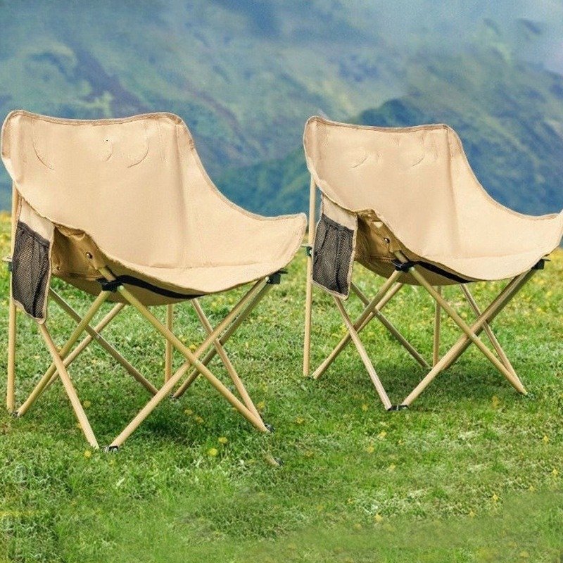 Portable Folding Camping Chair - Lightweight Beach Chair with Free Carry Bag - Image 2