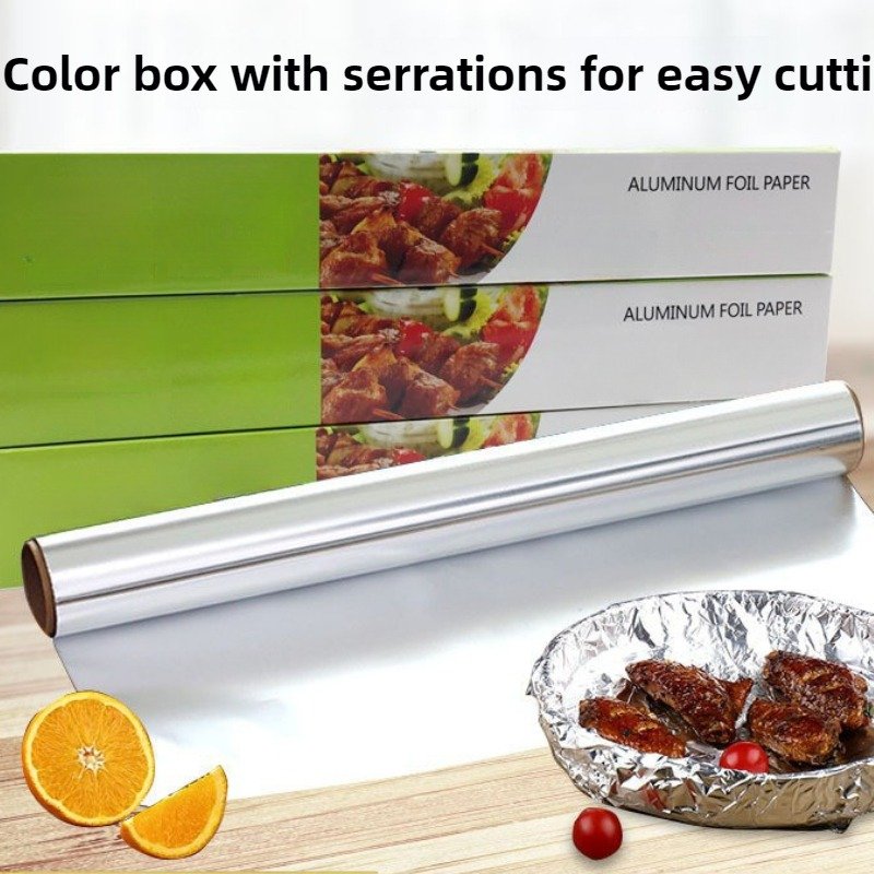 Aluminum Foil Roll - Heavy Duty 10-20 Micron, 30cm x 5-20m with Perforated Edge for BBQ, Baking, Grilling (Commercial Grade, Pre-Cut Sheets) - Image 4