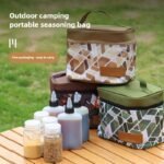 TGpao Waterproof Spice Containers for Camping- 7-Piece Camping Seasoning Kit with Leak-Proof Bottles & Carry Case, Compact for Outdoor Cooking (17×11.5×14.5cm)