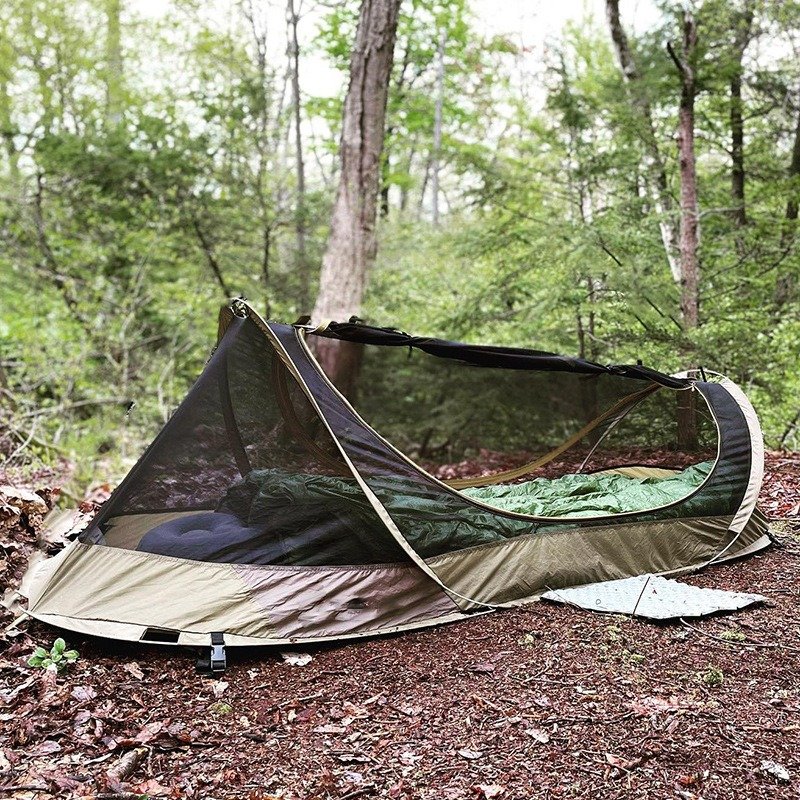 Instant Pop-Up Mosquito Net ultralight backpacking tent - Single Person, Waterproof, Compact & Lightweight (2.2kg) for Camping/Hiking, with Rainfly (80×220cm) - Image 2
