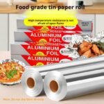 TGpao Heavy Duty Aluminum Foil - 2M/7M Food Grade Non-Stick Baking Foil, Pre-Cut Perforated Sheets for Oven/Grill/Air Fryer, Heat Resistant (-30°C~230°C)