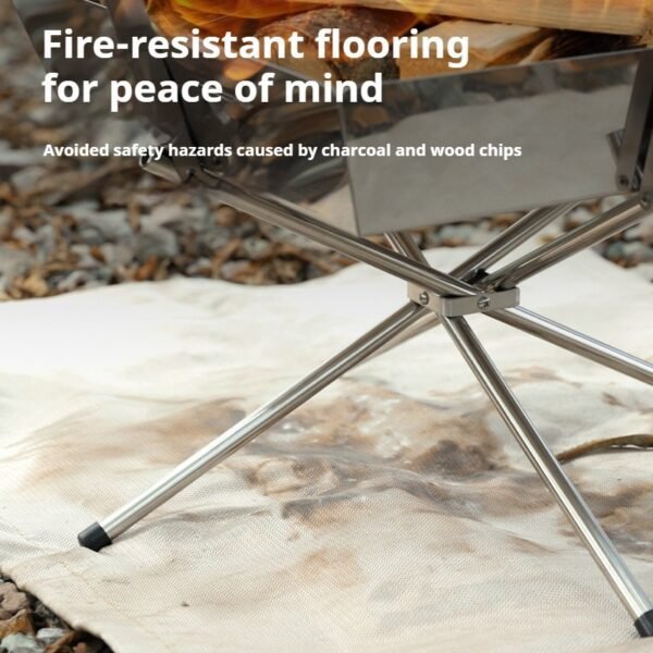 grill deck mat fireproof - Heat-Resistant Fiberglass Mat for Outdoor Cooking, BBQ & Emergency (30x30cm to 95x80cm, Khaki) - Image 3