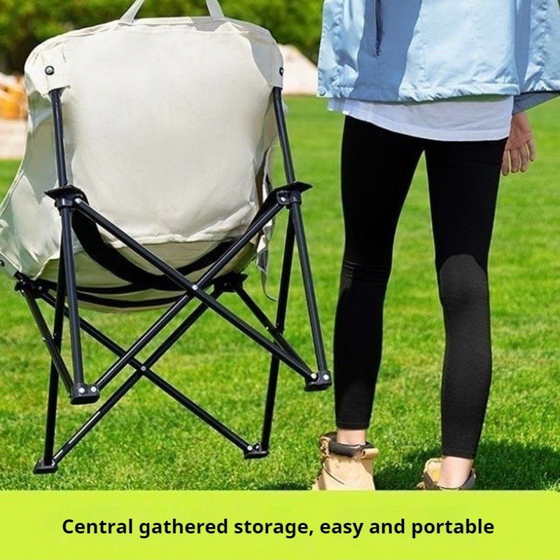 Portable Folding Camping Chair - Lightweight Beach Chair with Free Carry Bag - Image 4