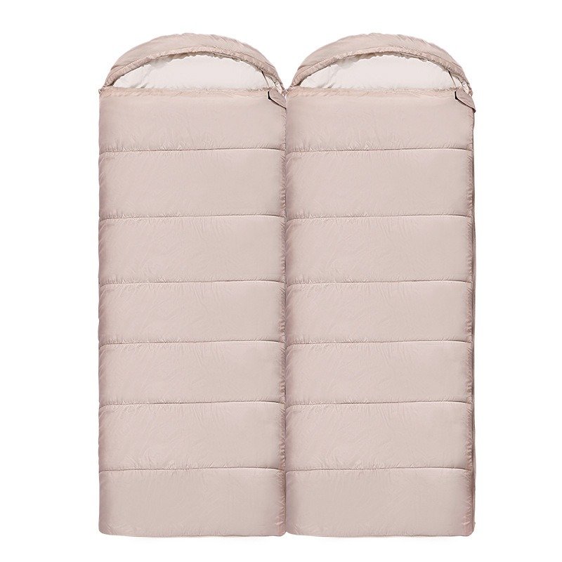 Envelope Sleeping Bag with Hood - 4 Season, Lightweight (1.1-2.5kg), for Camping/Travel/Hotel, Connectable to Double Size, Washable Polyester - Image 5