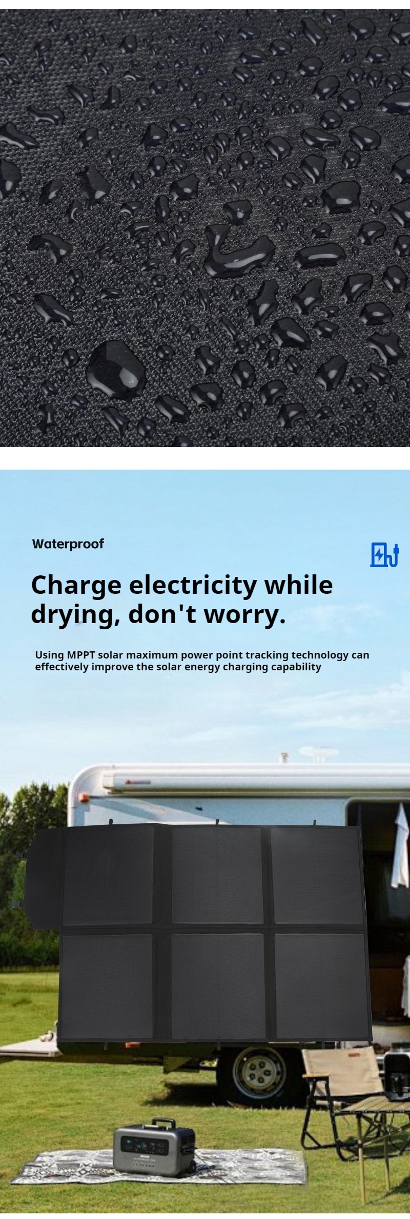 HPBC technology solar charger with MPPT