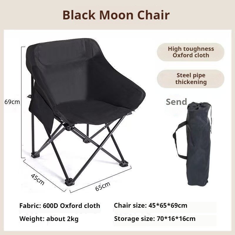 Portable Folding Camping Chair - Lightweight Beach Chair with Free Carry Bag - Image 6
