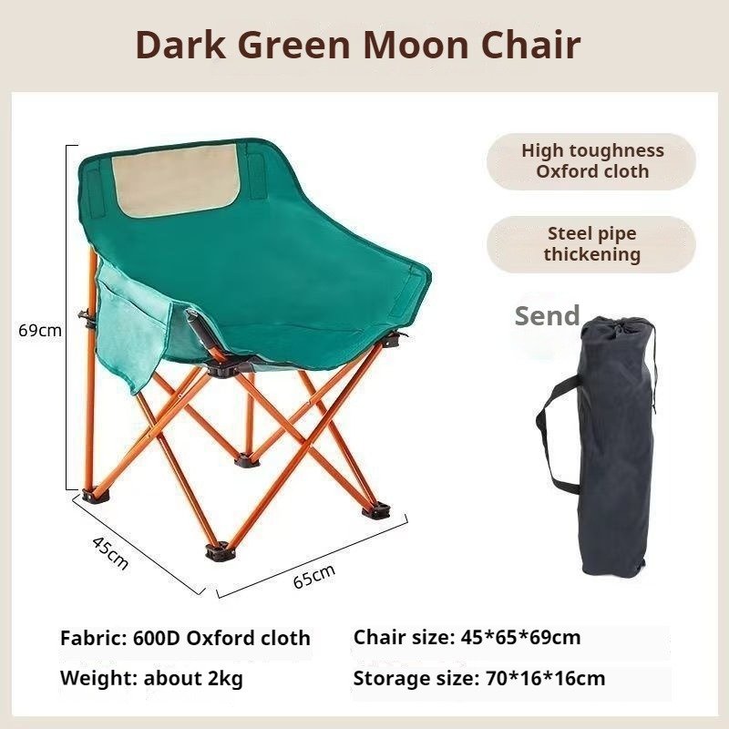 Portable Folding Camping Chair - Lightweight Beach Chair with Free Carry Bag - Image 7
