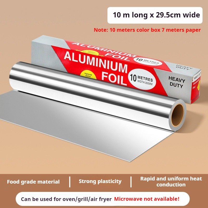 Heavy Duty Aluminum Foil - 2M/7M Food Grade Non-Stick Baking Foil, Pre-Cut Perforated Sheets for Oven/Grill/Air Fryer, Heat Resistant (-30°C~230°C) - Image 7