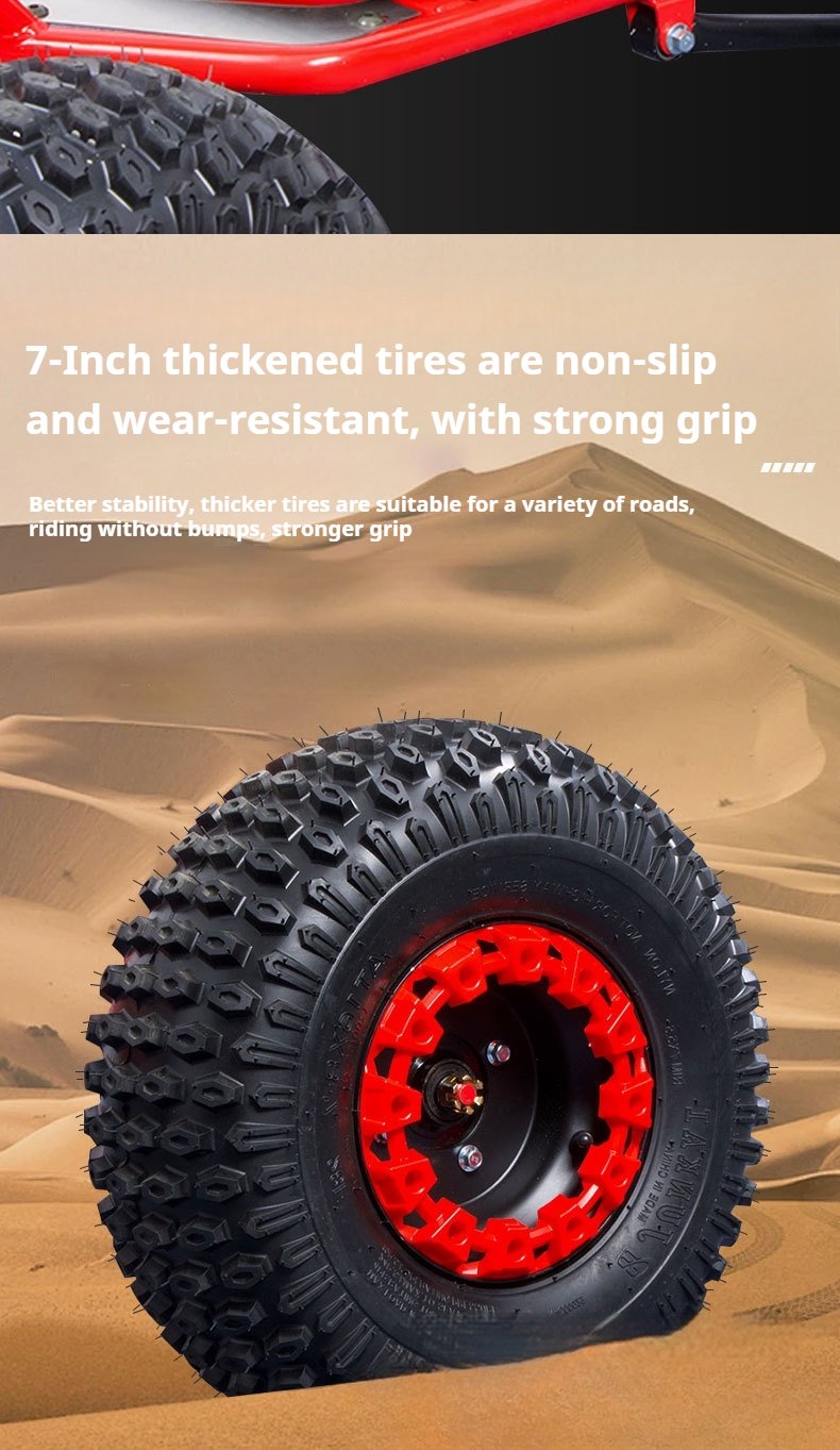 8-Inch All-Terrain Tires Go-Kart
