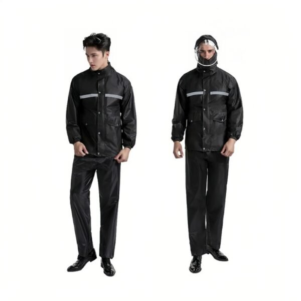 high visibility rain suit for motorcycle riders