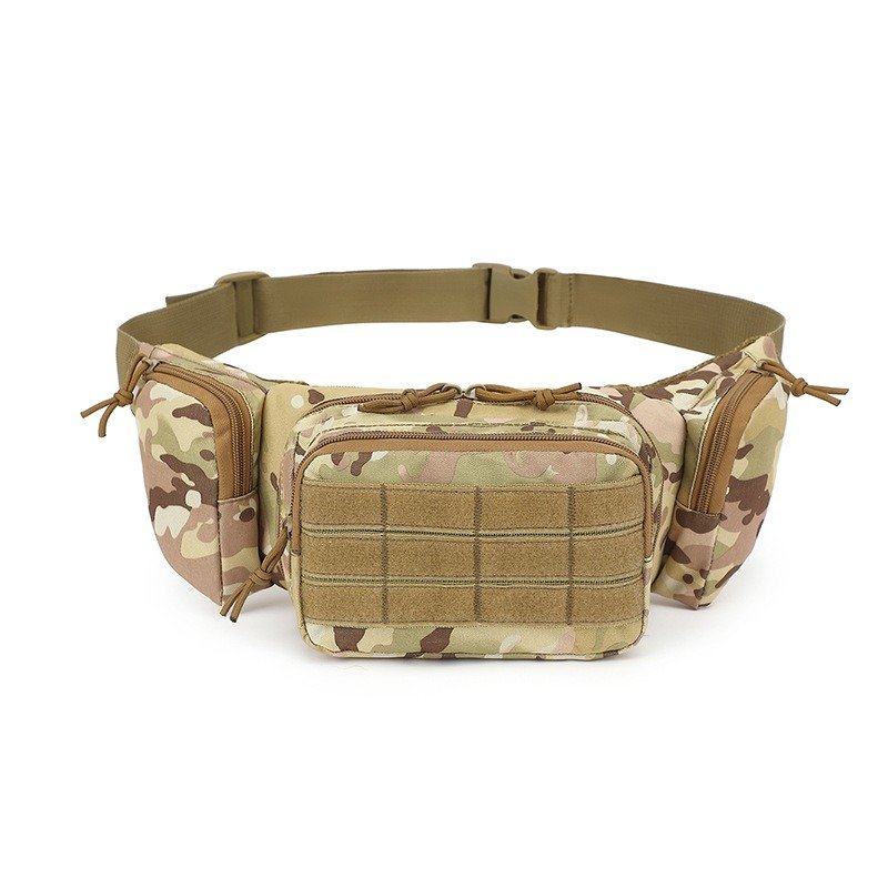 Tactical Waist Pack - Multi-Functional Outdoor Chest Bag, Durable Oxford Fabric, Concealed Carry for Hiking/Sports (Black, Khaki, Green, CP) - Image 8