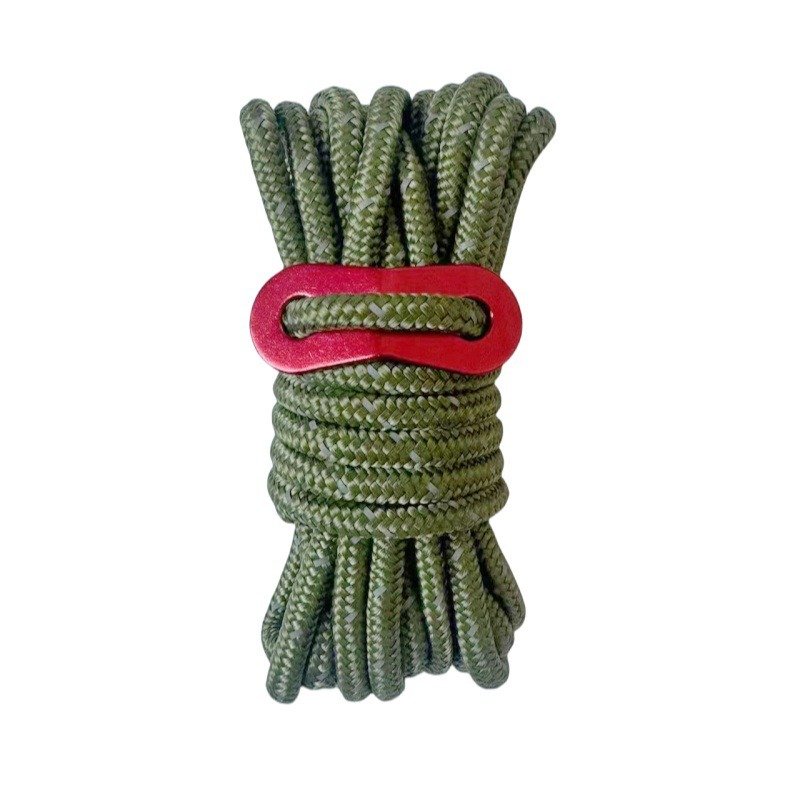 Reflective Tent Guyline Rope – 4mm Heavy-Duty Camping Rope, 16-Strand Braided, 200KG Load Capacity, Adjustable Aluminum Hook, High-Visibility for Outdoor/Backpacking/Tarp - Image 8