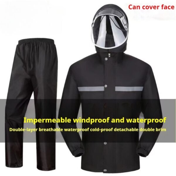PVC waterproof raincoat with reflective strips