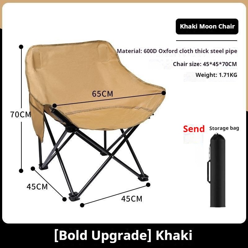 Portable Folding Camping Chair - Lightweight Beach Chair with Free Carry Bag - Image 9