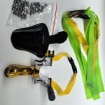 TGpao Laser Slingshot - 98K High-Power Resin Slingshot with Quick-Load System & Fiber Optic Sights for Outdoor Target Practice (Blue/Gold)